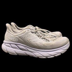 Hoka One One Clifton 7 Triple White Men’s 10.5 Running Shoes Lightweight Sneaker